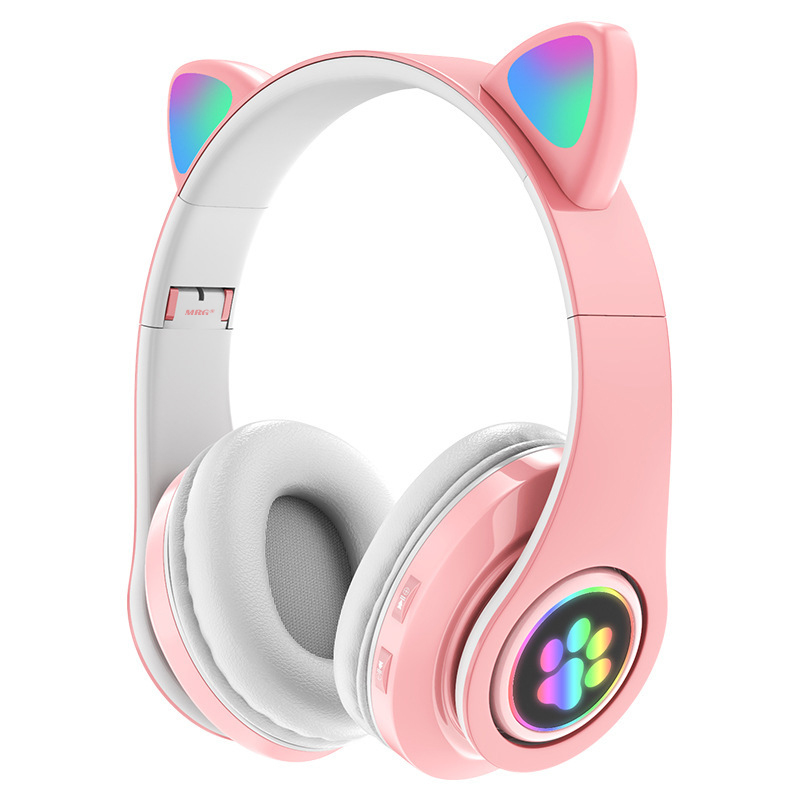 Casti On Ear MRG MCXTB39M, Bluetooth, Lumina RGB, Roz